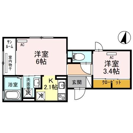 東三国駅 徒歩3分 2階の物件間取画像