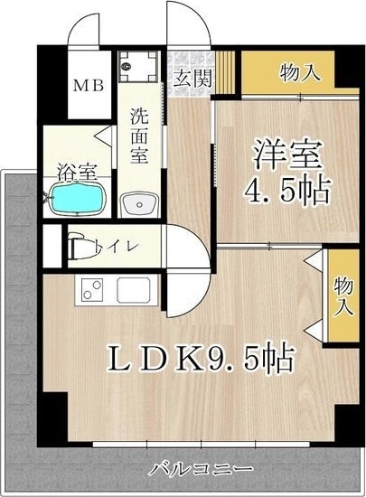 三国駅 徒歩10分 6階の物件間取画像