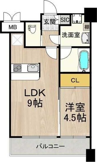 緑地公園駅 徒歩2分 7階の物件間取画像