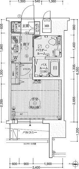 新大阪駅 徒歩5分 8階の物件間取画像