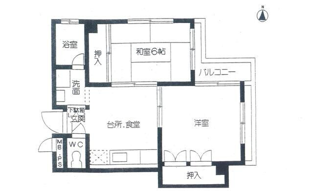 パオコート南台の物件間取画像