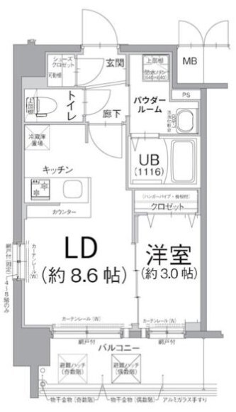 エスリード江坂アンムートの物件間取画像