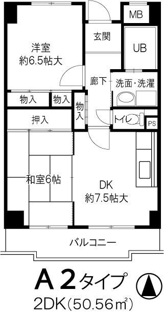 加島駅 徒歩7分 2階の物件間取画像