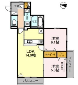 岡町駅 徒歩28分 2階の物件間取画像