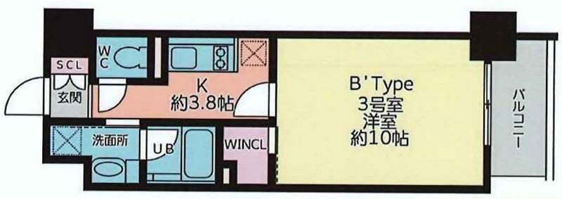 江坂駅 徒歩3分 7階の物件間取画像