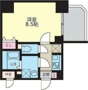 千里丘駅 徒歩3分 8階の物件間取画像