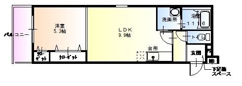 豊津駅 徒歩12分 1階の物件間取画像