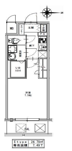 S-RESIDENCE江坂Alegriaの物件間取画像