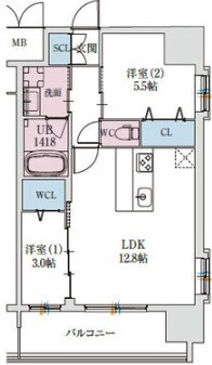 スプランディッドライズ新大阪ノースの物件間取画像