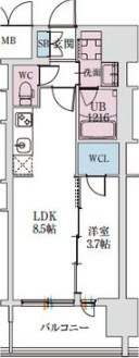 スプランディッドライズ新大阪ノースの物件間取画像