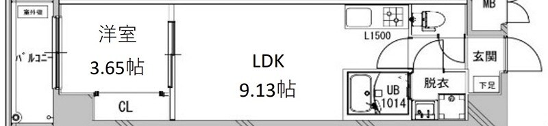 服部天神駅 徒歩5分 8階の物件間取画像