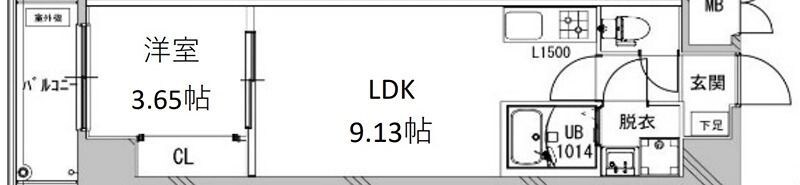 服部天神駅 徒歩5分 5階の物件間取画像