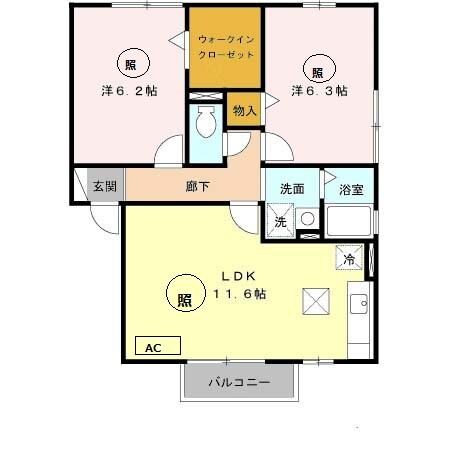 ウエストリヴァーIIの物件間取画像