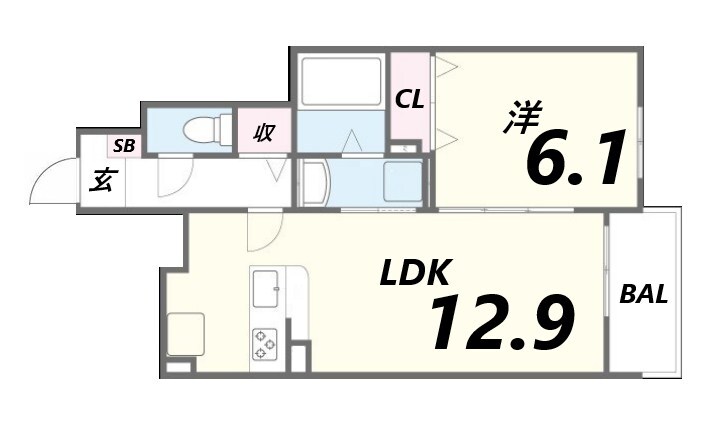 メゾン・デ・クールの物件間取画像