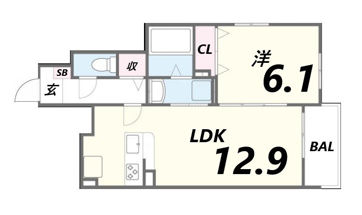 メゾン・デ・クールの物件間取画像