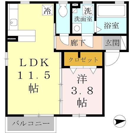 セレッソ　B棟の物件間取画像