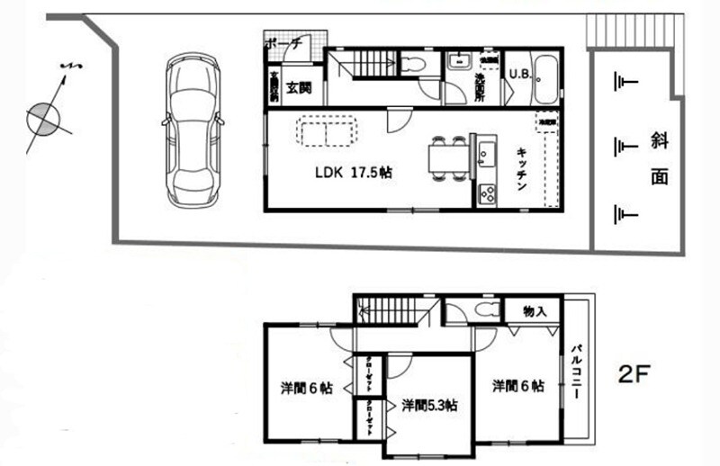 ローズBの物件間取画像