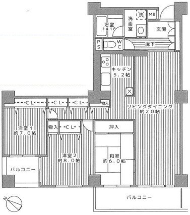 北千里駅 徒歩10分 2階の物件間取画像