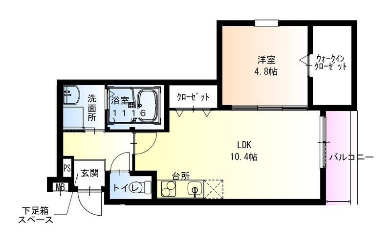 フジパレス庄内西町II番館の物件間取画像