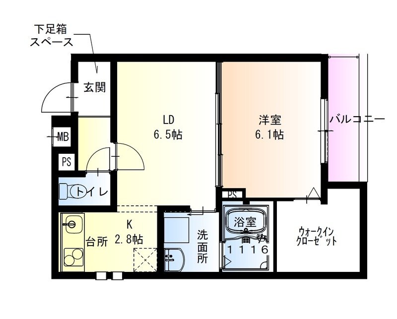 フジパレス庄内西町II番館の物件間取画像