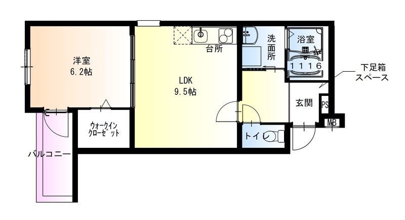 フジパレス庄内西町II番館の物件間取画像
