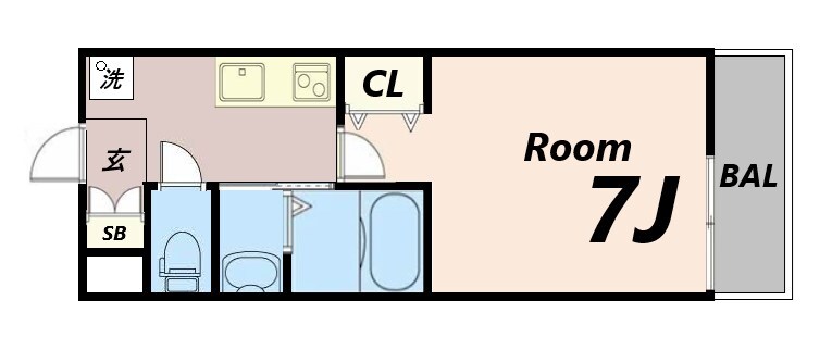 AILE南塚口Vの物件間取画像