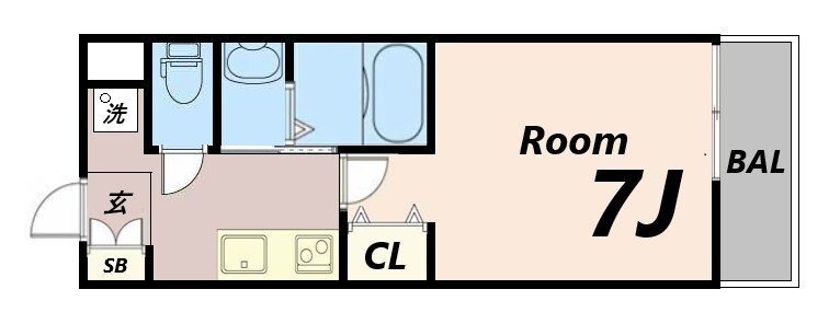 AILE南塚口Vの物件間取画像