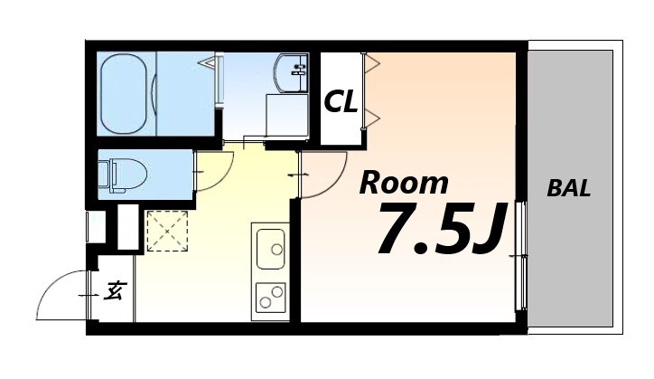 フジパレス立花町二丁目III番館の物件間取画像