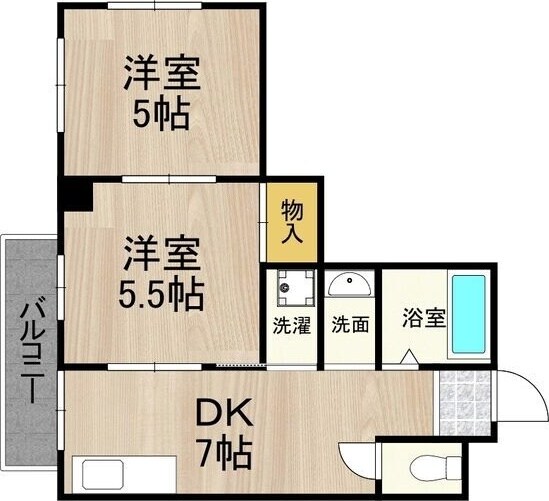 吹田駅 徒歩5分 2階の物件間取画像