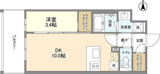 ズーノクルーズ江坂の物件間取画像