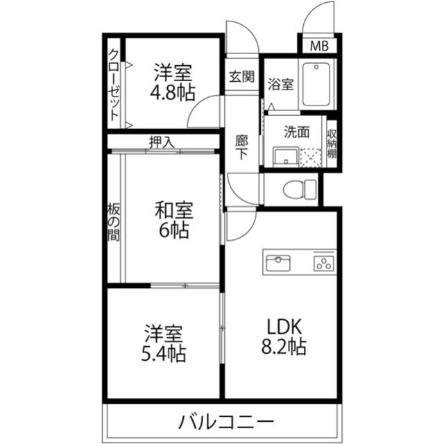 ラフィーネ南豊中の物件間取画像