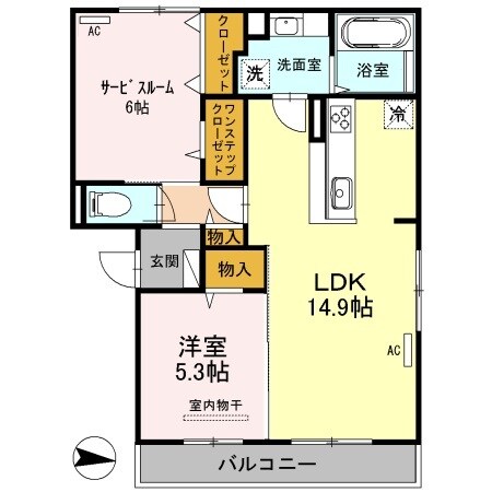 Casa Kawaradaの物件間取画像