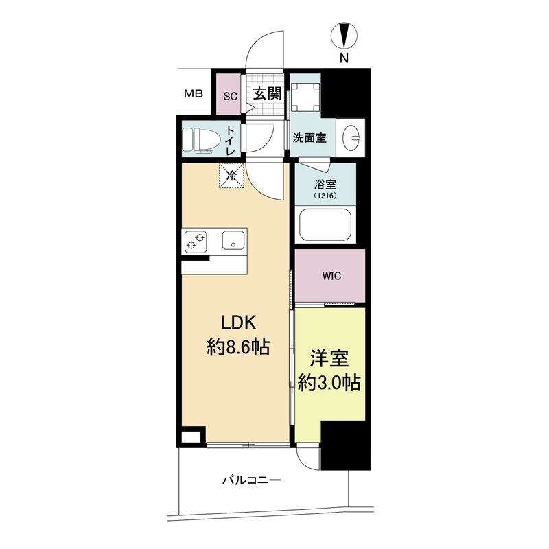 江坂駅 徒歩7分 5階の物件間取画像