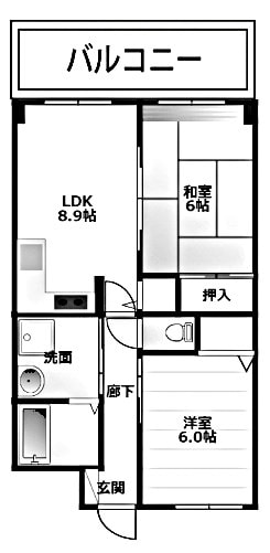 第二阪下マンションの物件間取画像