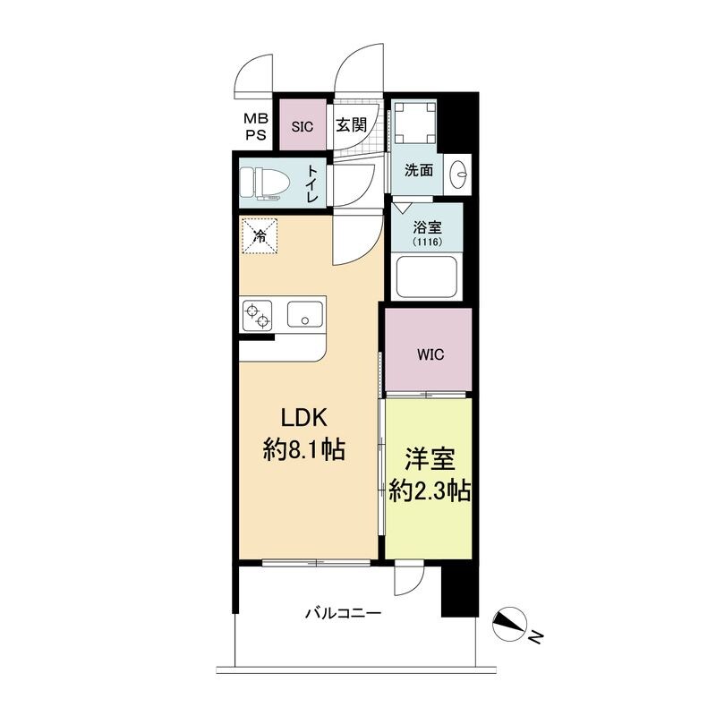 十三駅 徒歩5分 11階の物件間取画像