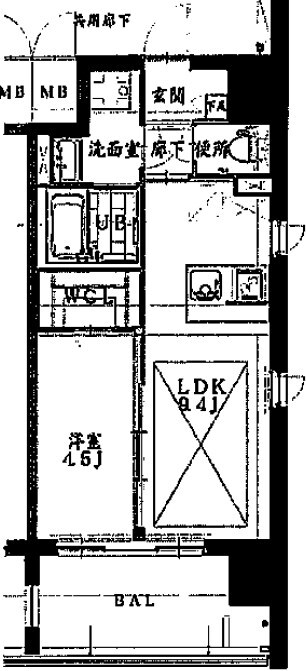 江坂駅 徒歩5分 10階の物件間取画像