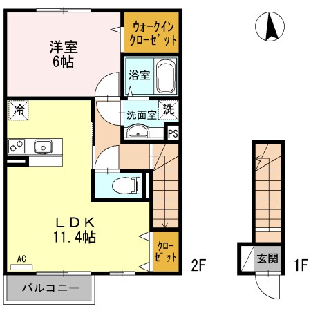 カーサオブローゼの物件間取画像