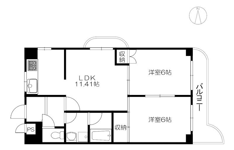 立花駅 徒歩17分 3階の物件間取画像