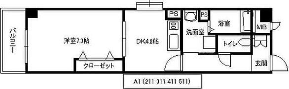 武庫之荘駅 徒歩3分 3階の物件間取画像