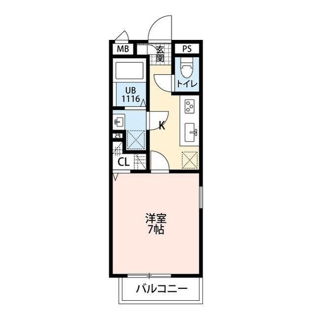 武庫川駅 徒歩3分 1階の物件間取画像