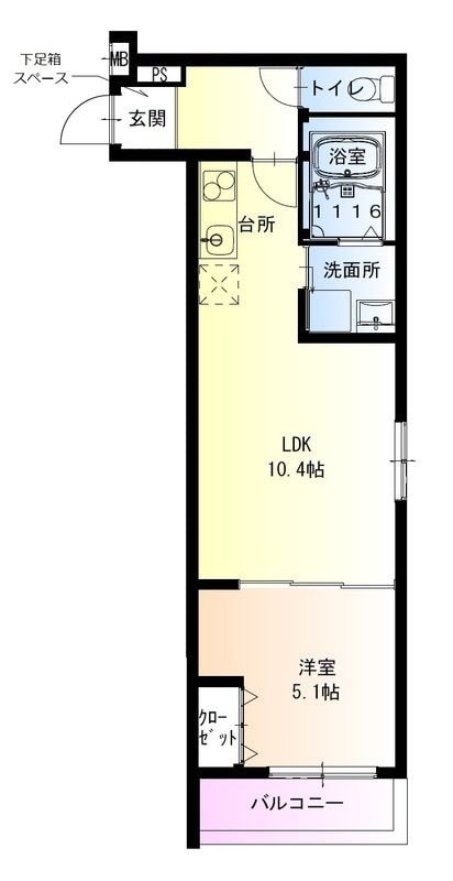 だいどう豊里駅 徒歩3分 2階の物件間取画像