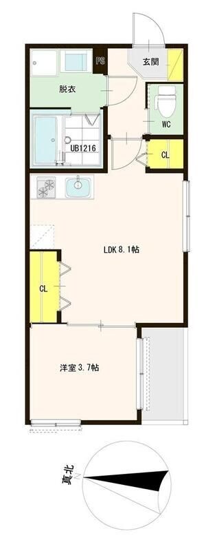 JewelCourt三国の物件間取画像