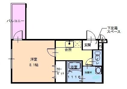 立花駅 徒歩7分 3階の物件間取画像