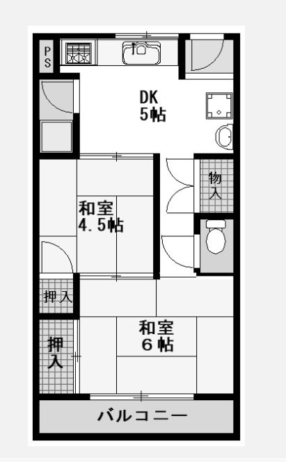 ヴィラ東伊丹の物件間取画像