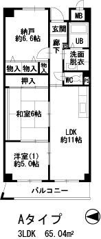 尼崎駅 徒歩19分 3階の物件間取画像