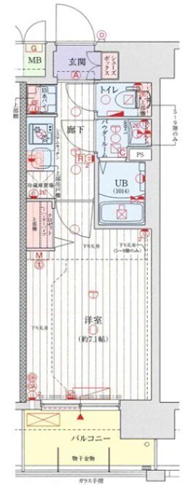 千船駅 徒歩5分 7階の物件間取画像