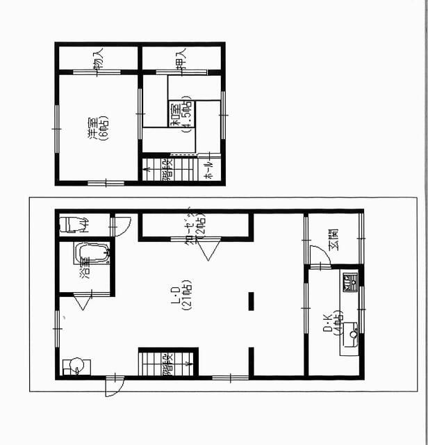 出屋敷駅 徒歩14分 1-2階の物件間取画像