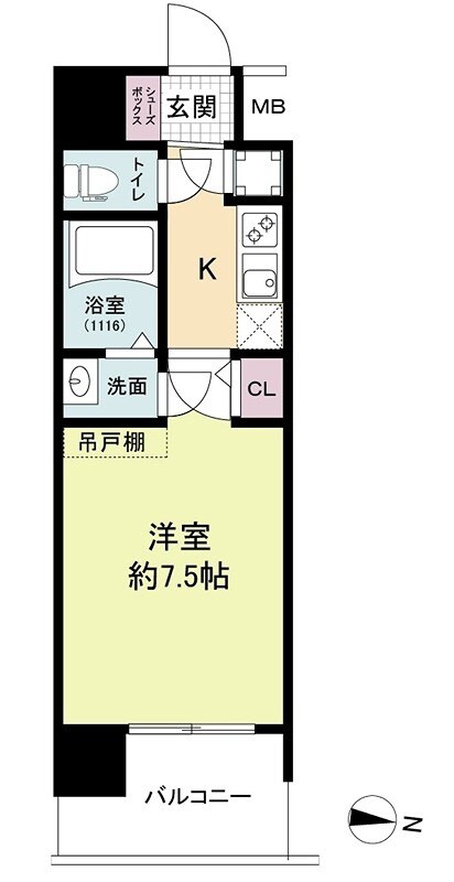 東三国駅 徒歩4分 15階の物件間取画像