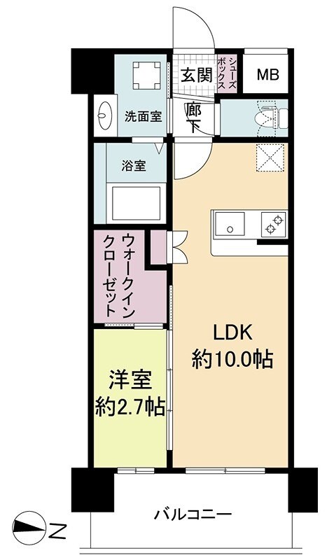 東三国駅 徒歩4分 8階の物件間取画像