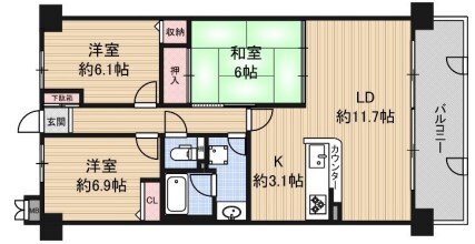 桃山台駅 徒歩20分 2階の物件間取画像